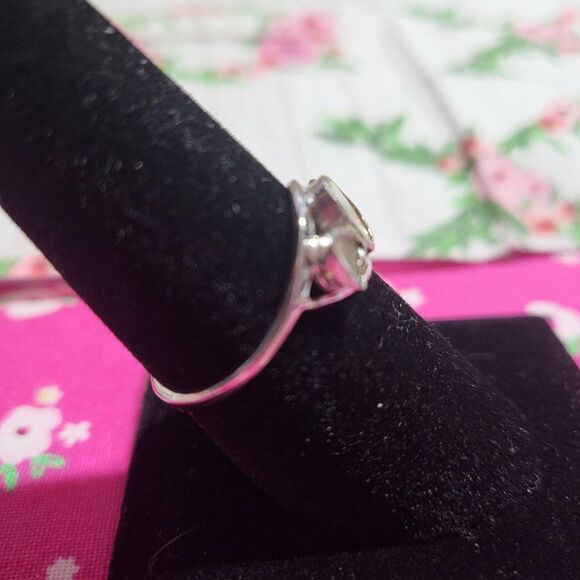 Natural Polki Diamond Sterling Silver Trilogy Ring - Picture 2 of 6